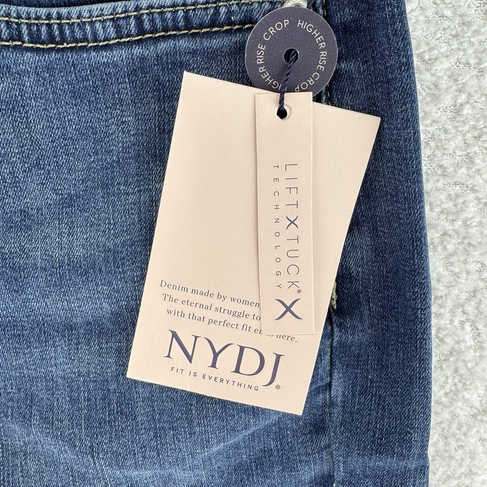 NYDJ Cool Embrace Wide Leg Denim Crop Jeans 8P Seredipity Blue - Picture 4 of 12